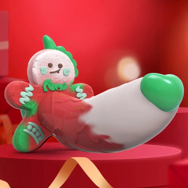 Monster Dildo Silicone Fantasy Colourful Cute Dildo Gingerbread Man Strong Suction Cup Dragon Dildo Anal Plug Sex Toys For Women - Image 4