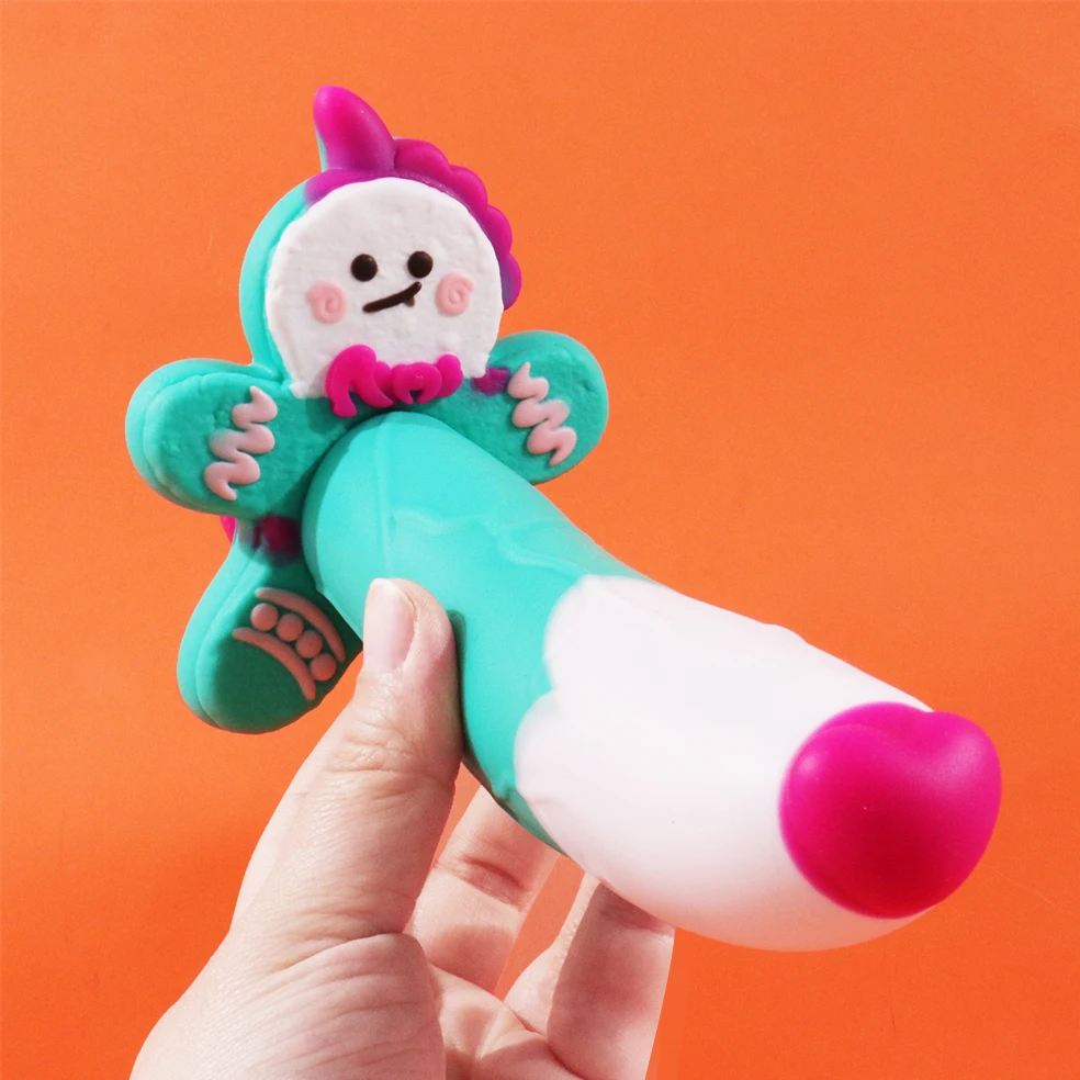 Monster Dildo Silicone Fantasy Colourful Cute Dildo Gingerbread Man Strong Suction Cup Dragon Dildo Anal Plug Sex Toys For Women Monster Dildo Silicone Fantasy Colourful Cute Dildo Gingerbread Man Strong Suction Cup Dragon Dildo Anal Plug Sex Toys For Women