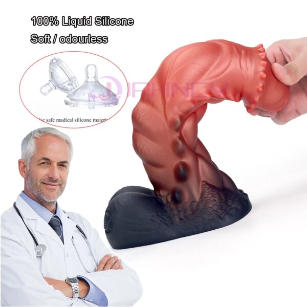 S-XXL Huge Anal Dildos Monsters Penis Masturbator Female Anal Sex Toy Powerful Suction Cup Thick Dildo Silicone Anal Plug - Image 4