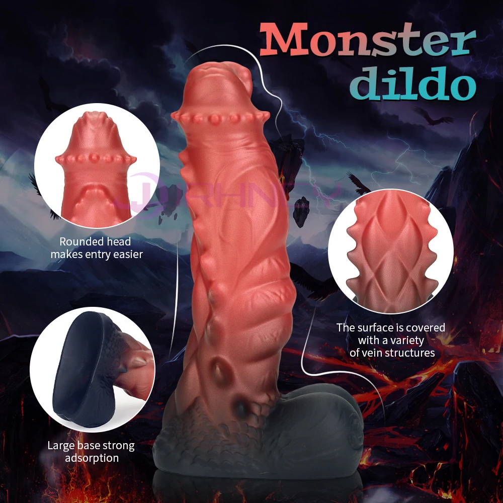S-XXL Huge Anal Dildos Monsters Penis Masturbator Female Anal Sex Toy Powerful Suction Cup Thick Dildo Silicone Anal Plug