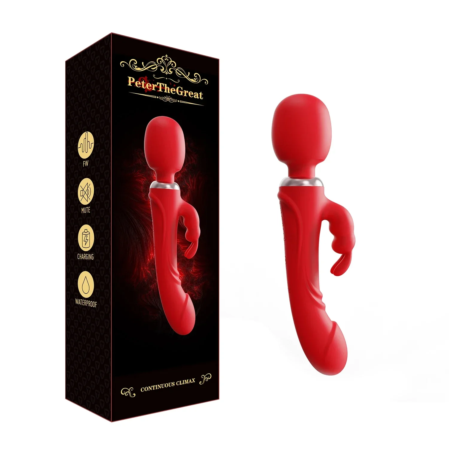 Double Head Powerful Vibrator Dildos Wand for Women 30 Speed G Spot Clit Stimulator Vagina Massager Adult Sex Toys for Woman