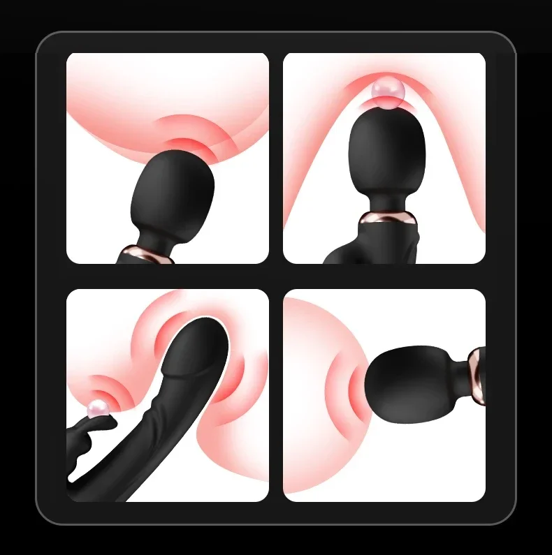 Double Head Powerful Vibrator Dildos Wand for Women 30 Speed G Spot Clit Stimulator Vagina Massager Adult Sex Toys for Woman