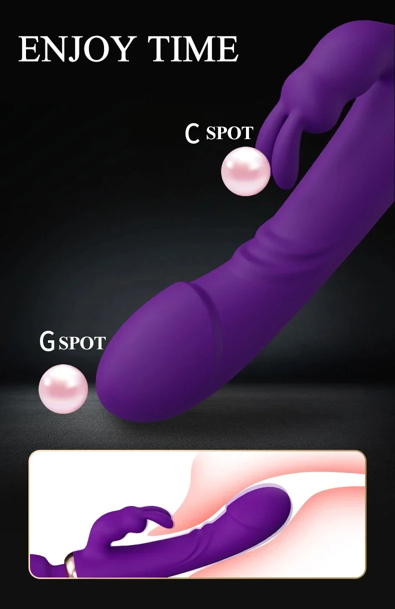 Double Head Powerful Vibrator Dildos Wand for Women 30 Speed G Spot Clit Stimulator Vagina Massager Adult Sex Toys for Woman