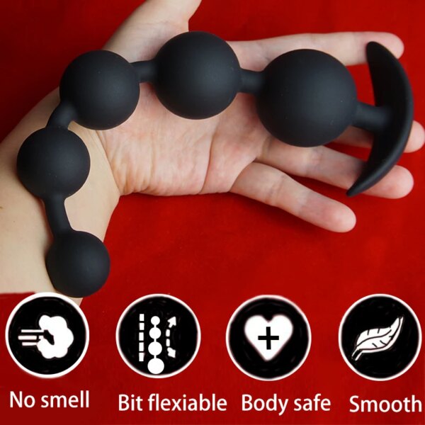 Silicone Anal Beads Dilator,Big Annals Balls,Long Ass Anus But Butt Plug,Analplug Buttplug Butplug,Analsex Prostate Sex Toys - Image 2