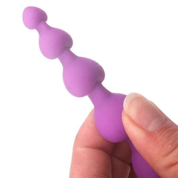 2022 New Heart beads Soft Anal Plug anus Toys Big Balls Silicone G-Spot Stimulating Butt Plugs Adult Sex Couple Sexy - Image 5
