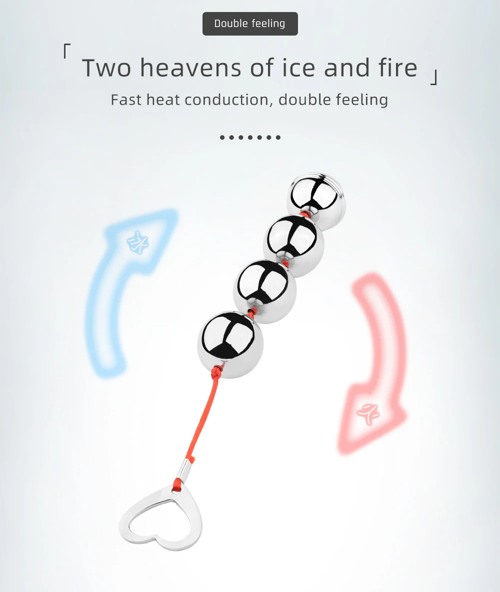 BUYBOOS Stainless Steel Anal Beads Metal Anal Plug Pull Beads Anal Toys Butt Plug Anal Dilator Adult Sex Toys for Men and Women