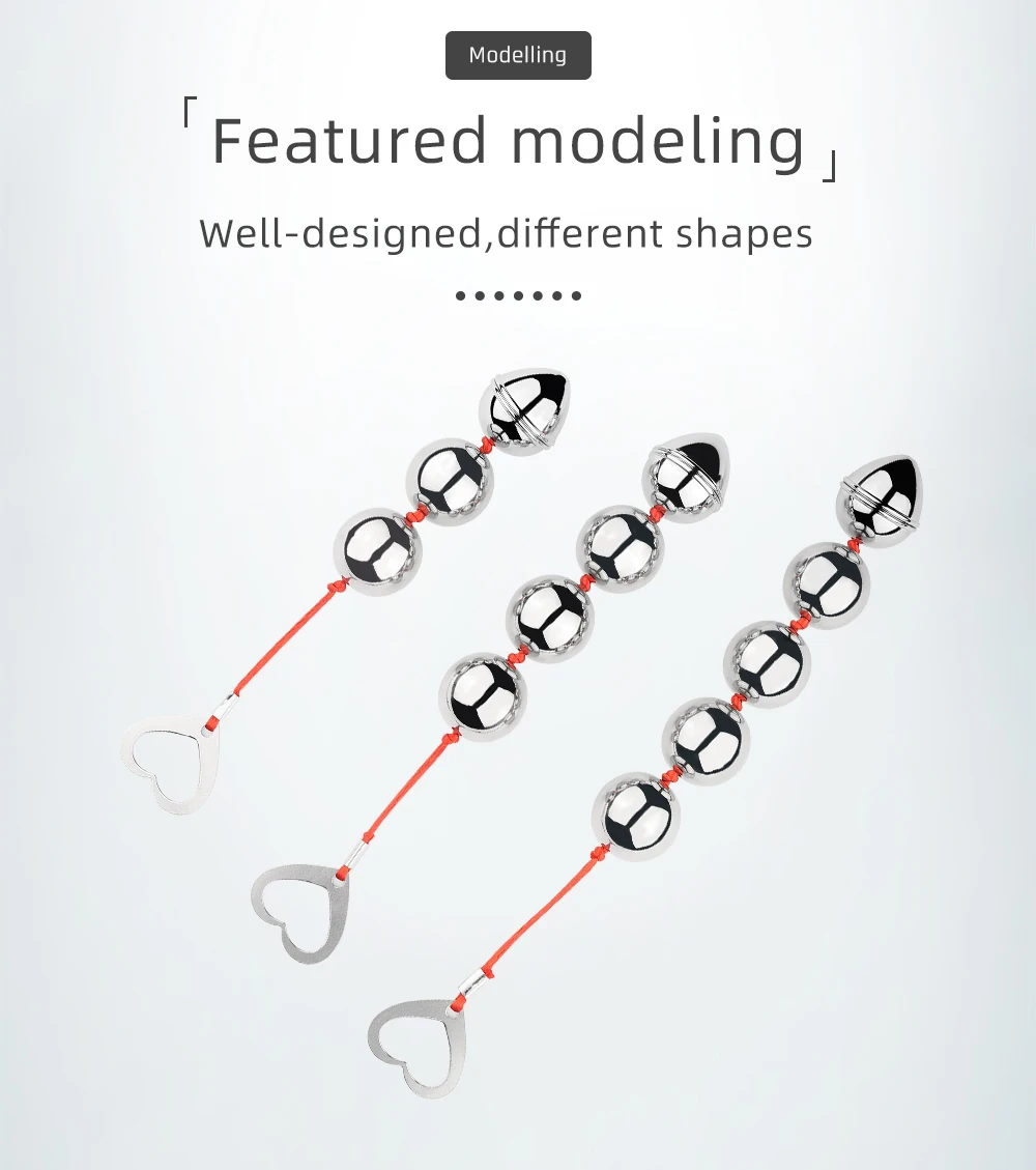 BUYBOOS Stainless Steel Anal Beads Metal Anal Plug Pull Beads Anal Toys Butt Plug Anal Dilator Adult Sex Toys for Men and Women