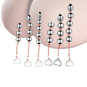 BUYBOOS Stainless Steel Anal Beads Metal Anal Plug Pull Beads Anal Toys Butt Plug Anal Dilator Adult Sex Toys for Men and Women
