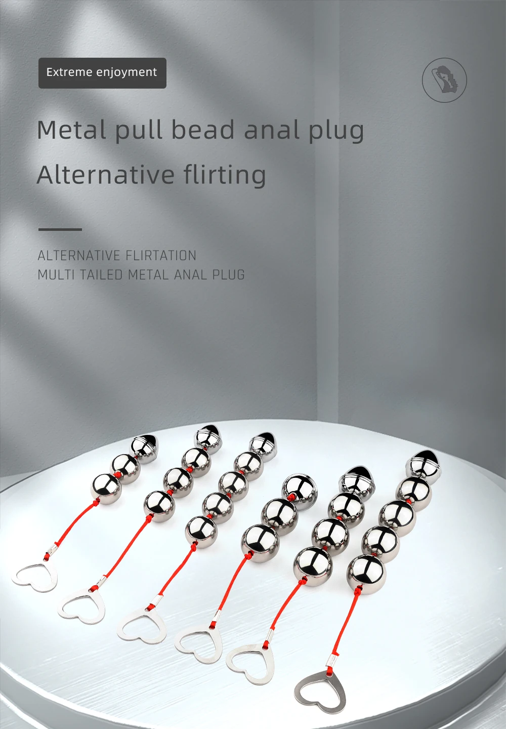 BUYBOOS Stainless Steel Anal Beads Metal Anal Plug Pull Beads Anal Toys Butt Plug Anal Dilator Adult Sex Toys for Men and Women