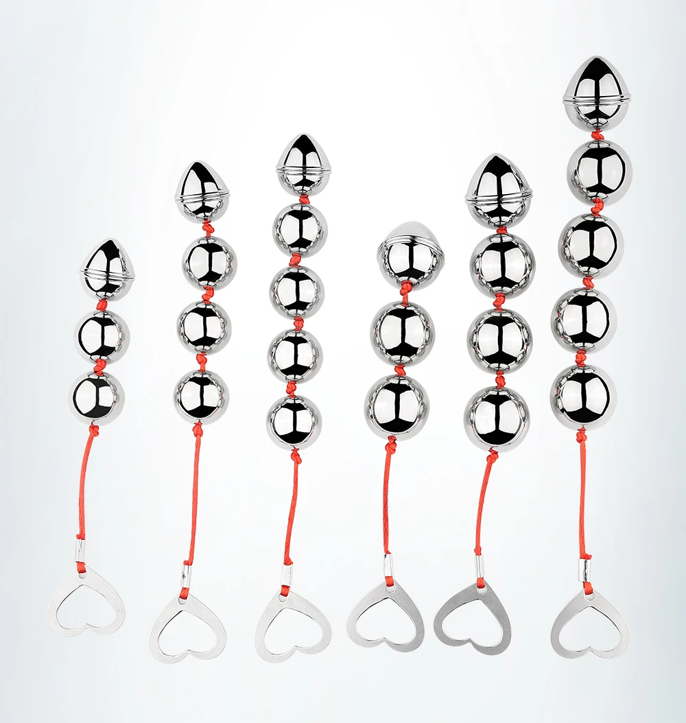 BUYBOOS Stainless Steel Anal Beads Metal Anal Plug Pull Beads Anal Toys Butt Plug Anal Dilator Adult Sex Toys for Men and Women