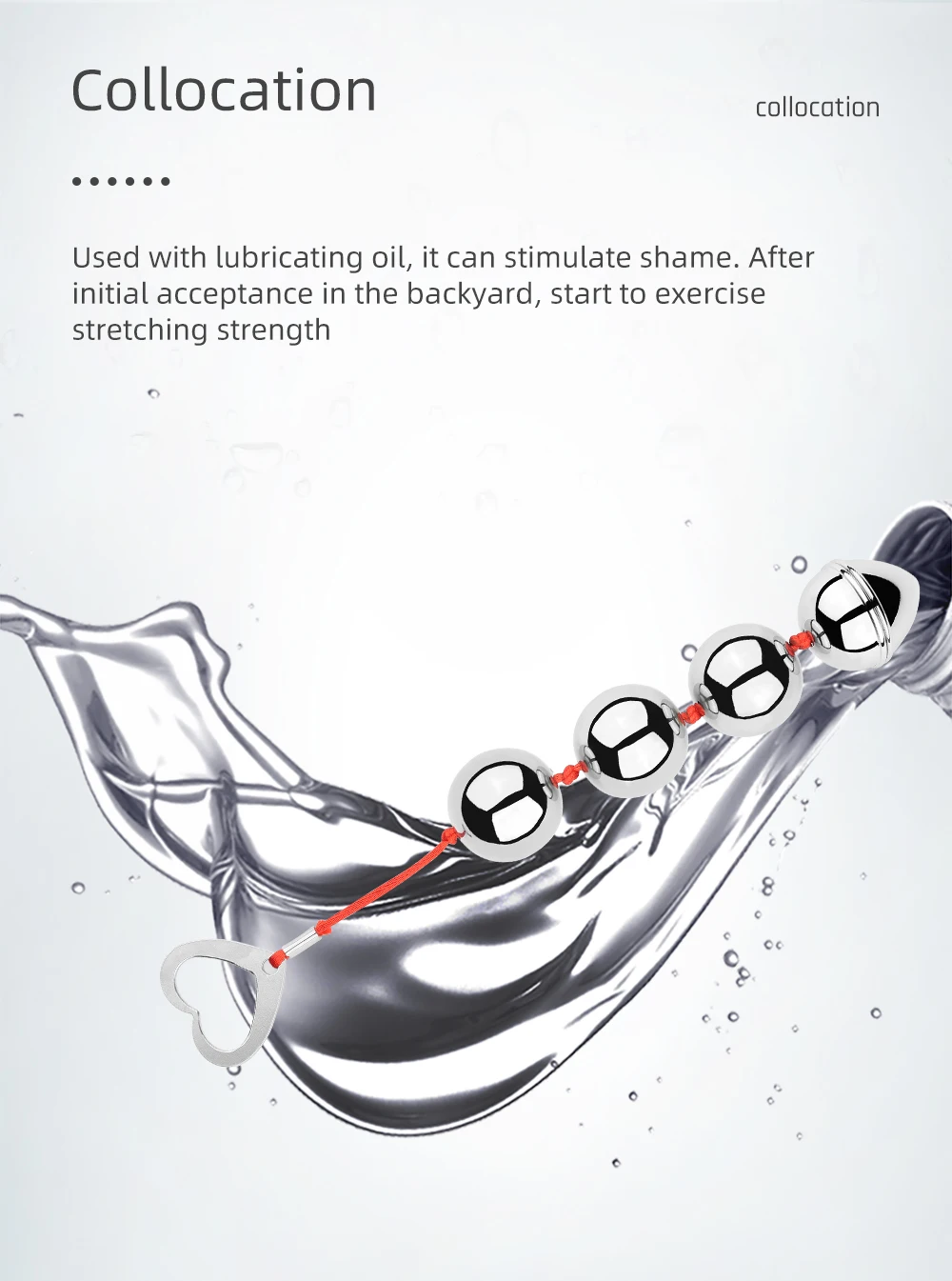 BUYBOOS Stainless Steel Anal Beads Metal Anal Plug Pull Beads Anal Toys Butt Plug Anal Dilator Adult Sex Toys for Men and Women