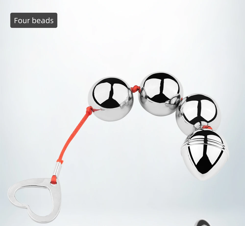 BUYBOOS Stainless Steel Anal Beads Metal Anal Plug Pull Beads Anal Toys Butt Plug Anal Dilator Adult Sex Toys for Men and Women