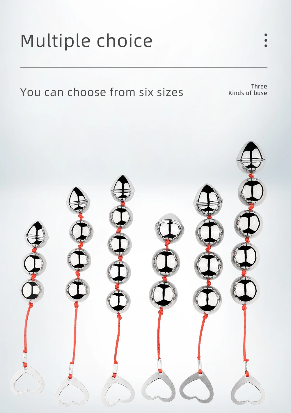 BUYBOOS Stainless Steel Anal Beads Metal Anal Plug Pull Beads Anal Toys Butt Plug Anal Dilator Adult Sex Toys for Men and Women