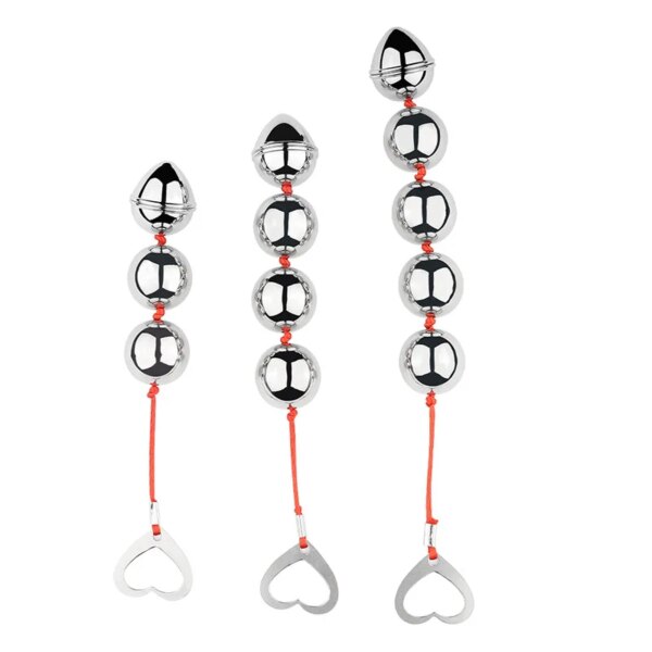 BUYBOOS Stainless Steel Anal Beads Metal Anal Plug Pull Beads Anal Toys Butt Plug Anal Dilator Adult Sex Toys for Men and Women - Image 3