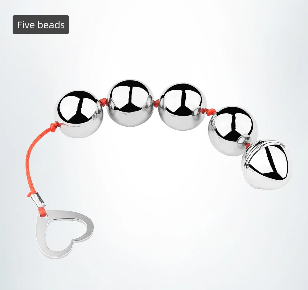 BUYBOOS Stainless Steel Anal Beads Metal Anal Plug Pull Beads Anal Toys Butt Plug Anal Dilator Adult Sex Toys for Men and Women