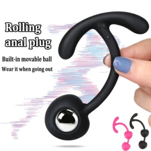 Go Out Anal Plug Silicone Rolling Ball Butt Plug Anus Sex Products Invisible Masturbation Sex Toys For Women Men Anal Dilator