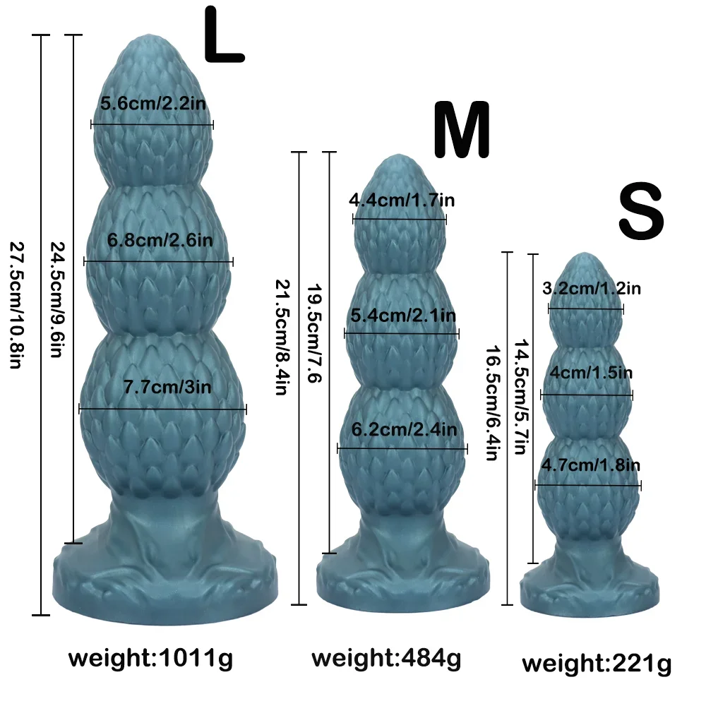 3Sizes Butt Plug Anal Beads Silicone Huge Anal Plug Dildo With Sucker Sex Toys For Men Women G-Spot Stimulation State Massage 3Sizes Butt Plug Anal Beads Silicone Huge Anal Plug Dildo With Sucker Sex Toys For Men Women G-Spot Stimulation State Massage