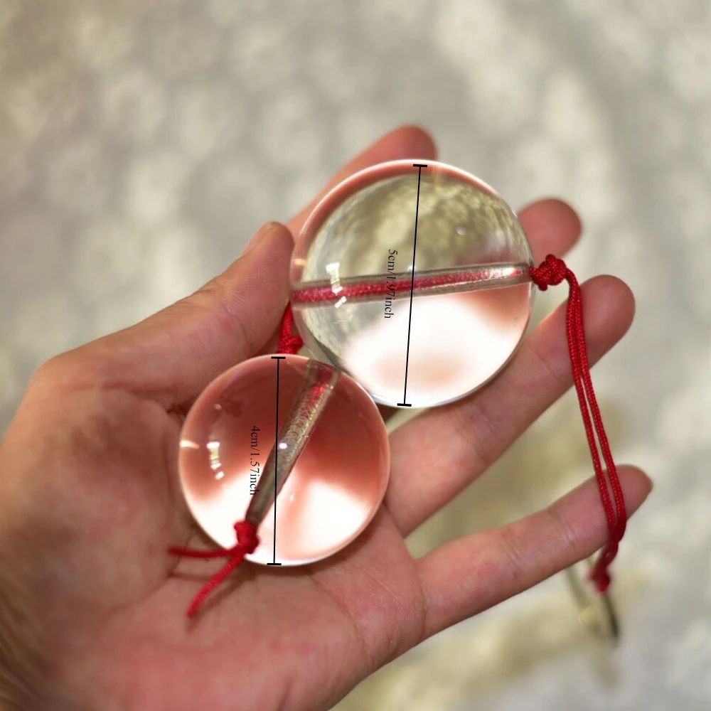 Big Crystal Glass ball 40mm 50mm anal plug beads vagina hand training vaginal Kegel butt plug ball sex toys for Gay Women Men