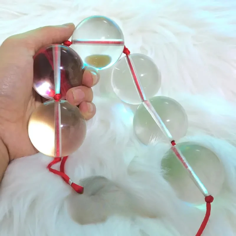 Big Crystal Glass ball 40mm 50mm anal plug beads vagina hand training vaginal Kegel butt plug ball sex toys for Gay Women Men