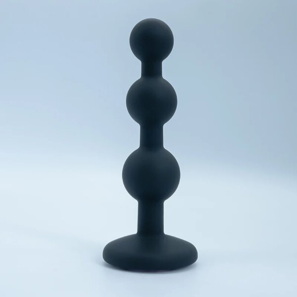 Black Silicone 3 Ball Anal Beads Sex Anal Plug Crystal Base Butt Plug Analplug But Plug Anal Trainer Toys Sex Toys For Woman - Image 4