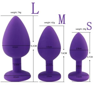 S/M/L New Anal Toy Plug Butt Women/Men Soft Silicone Round Shaped Erotic Bullet Anal Plug Bullet Gay Sex Toys for Adults Toys