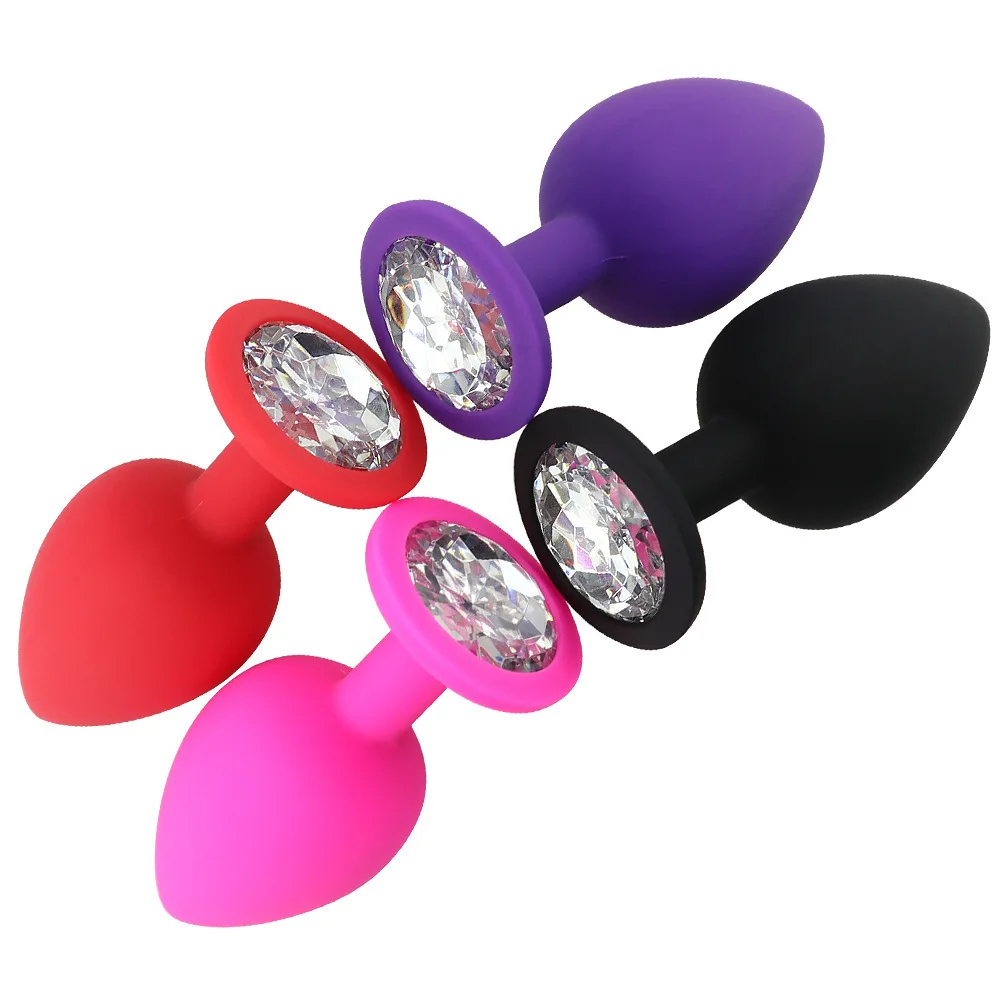 S/M/L New Anal Toy Plug Butt Women/Men Soft Silicone Round Shaped Erotic Bullet Anal Plug Bullet Gay Sex Toys for Adults Toys