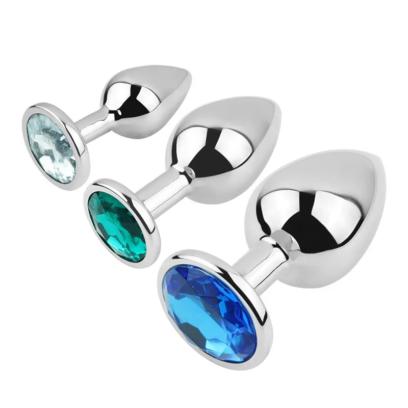 3PCS Multi Size Metal Diamond Anal Buttplug Toys for Men Women Couples Anal Expanders Sm Adult Sex Toys Gay Extreme Sex Bdsm Sex