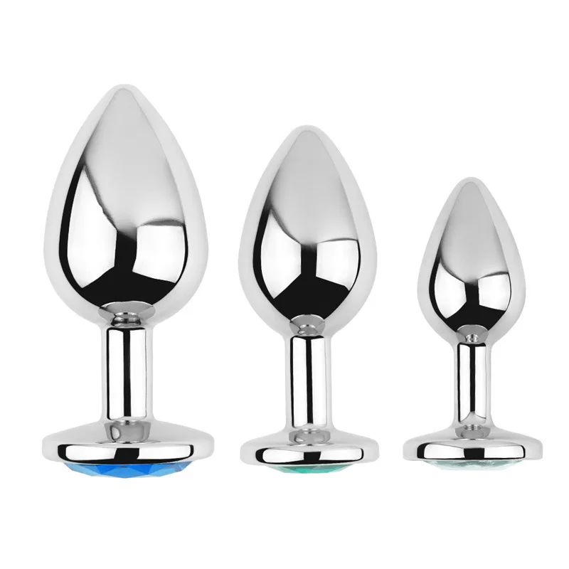 3PCS Multi Size Metal Diamond Anal Buttplug Toys for Men Women Couples Anal Expanders Sm Adult Sex Toys Gay Extreme Sex Bdsm Sex