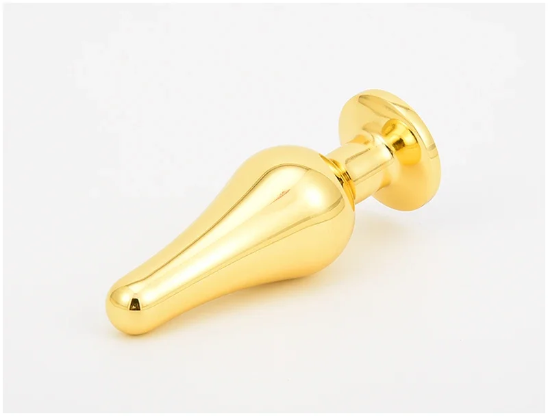 Golden Stainless Steel Anal Plug Crystal Metal Butt Plug Stimulator Anal Sex Toys for Couples Prostate Massager Dildo 3 Size Golden Stainless Steel Anal Plug Crystal Metal Butt Plug Stimulator Anal Sex Toys for Couples Prostate Massager Dildo 3 Size
