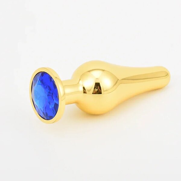 Golden Stainless Steel Anal Plug Crystal Metal Butt Plug Stimulator Anal Sex Toys for Couples Prostate Massager Dildo 3 Size - Image 5