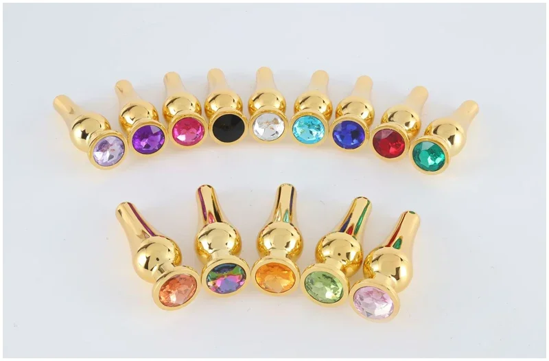 Golden Stainless Steel Anal Plug Crystal Metal Butt Plug Stimulator Anal Sex Toys for Couples Prostate Massager Dildo 3 Size Golden Stainless Steel Anal Plug Crystal Metal Butt Plug Stimulator Anal Sex Toys for Couples Prostate Massager Dildo 3 Size