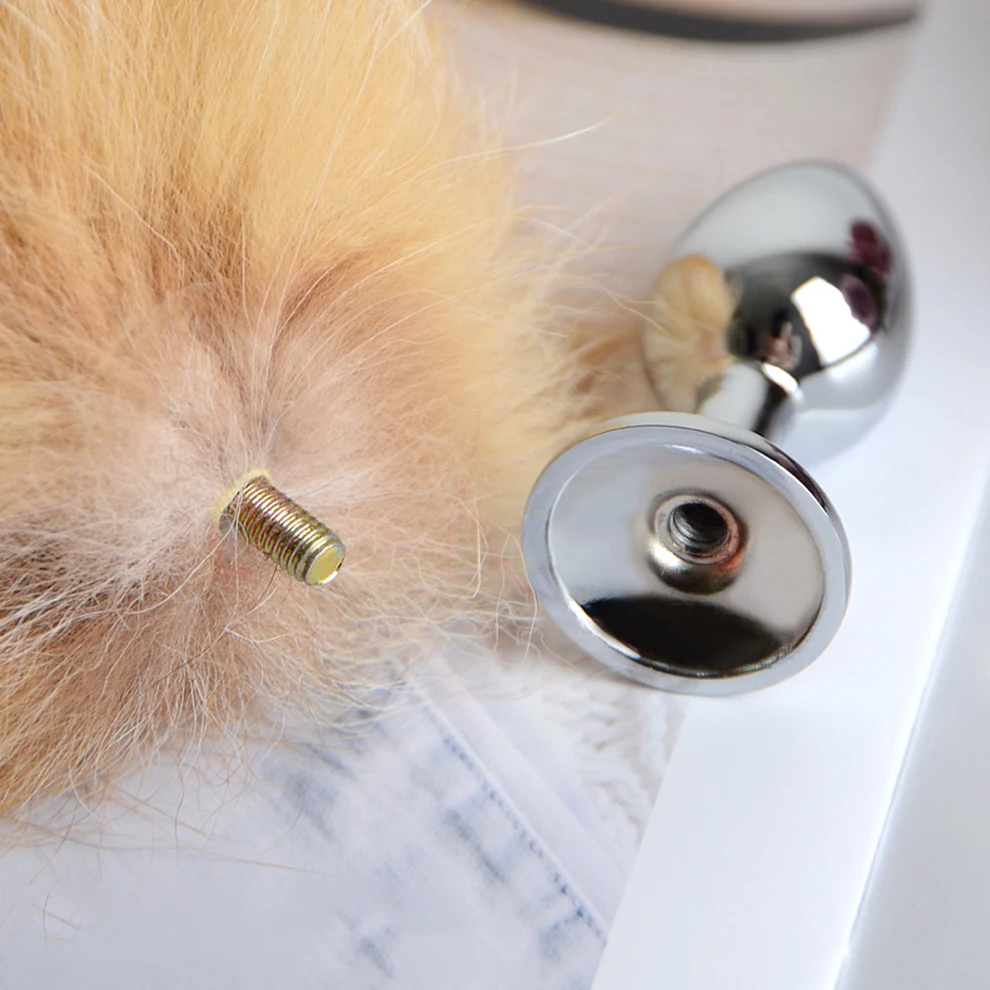Anal Plug with Real Fox Tail for Woman Separable Cosplay Butt Plug Anal Adult Products Masturbator Man Female Couples Sex Toys