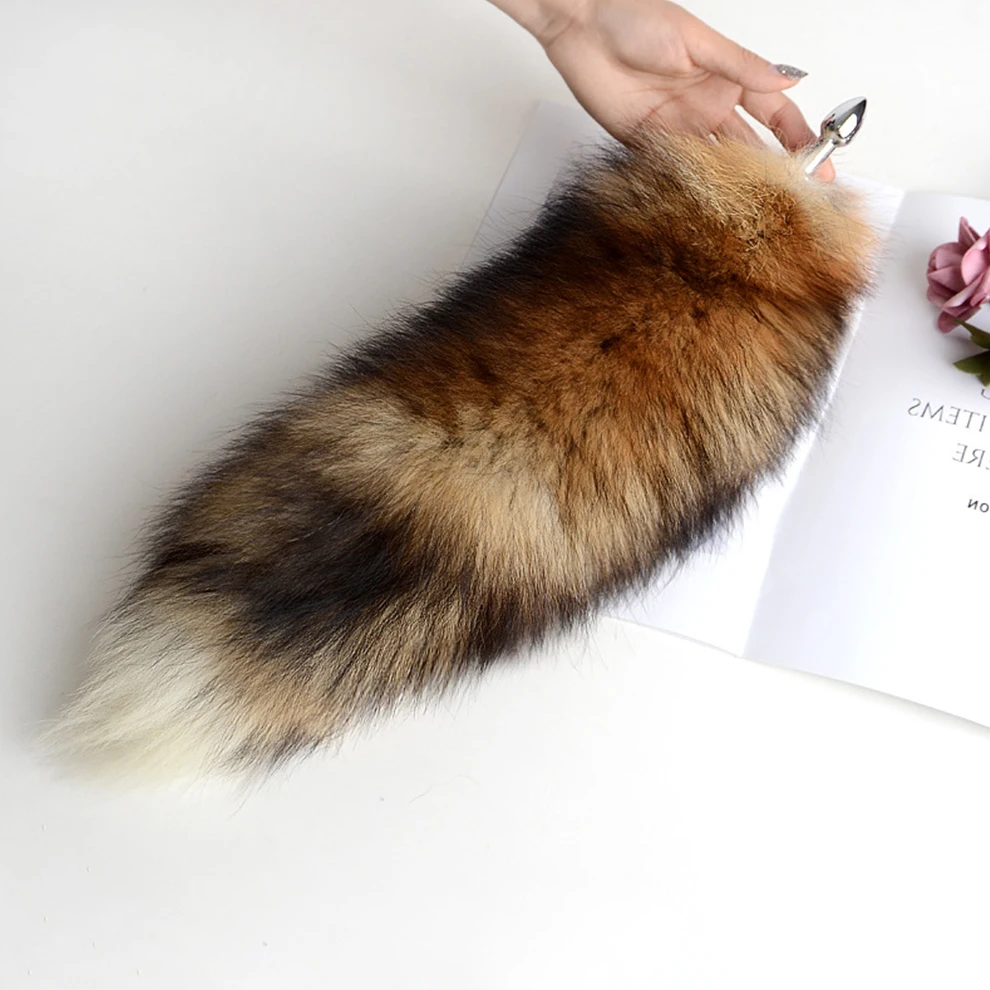 Anal Plug with Real Fox Tail for Woman Separable Cosplay Butt Plug Anal Adult Products Masturbator Man Female Couples Sex Toys