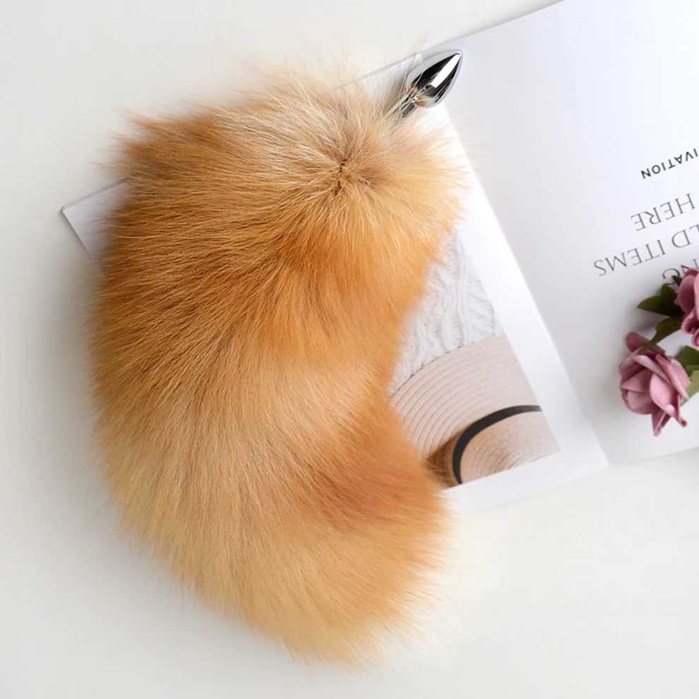 Anal Plug with Real Fox Tail for Woman Separable Cosplay Butt Plug Anal Adult Products Masturbator Man Female Couples Sex Toys