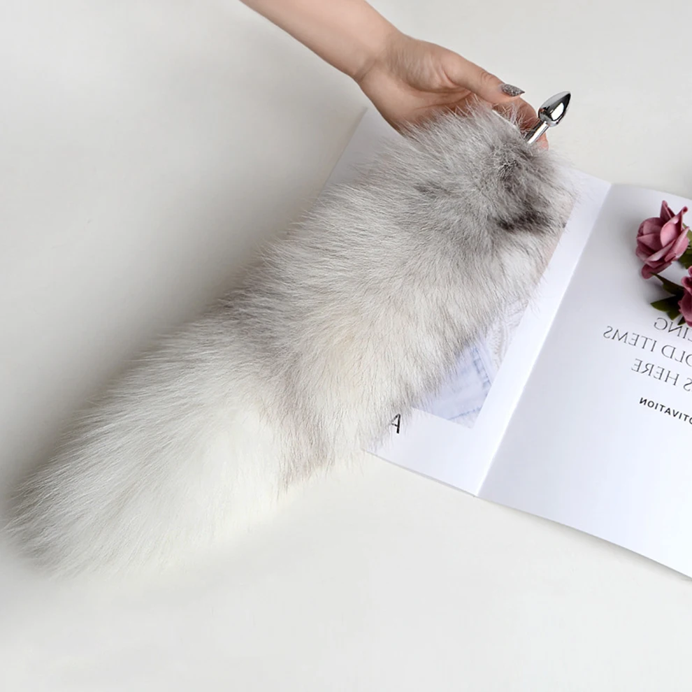 Anal Plug with Real Fox Tail for Woman Separable Cosplay Butt Plug Anal Adult Products Masturbator Man Female Couples Sex Toys