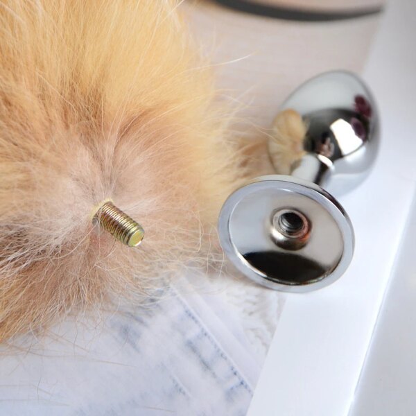 Anal Plug with Real Fox Tail for Woman Separable Cosplay Butt Plug Anal Adult Products Masturbator Man Female Couples Sex Toys - Image 3