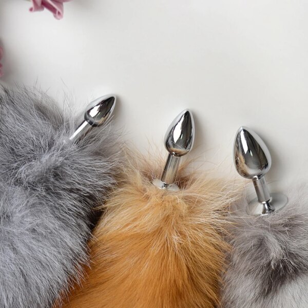 Anal Plug with Real Fox Tail for Woman Separable Cosplay Butt Plug Anal Adult Products Masturbator Man Female Couples Sex Toys - Image 4