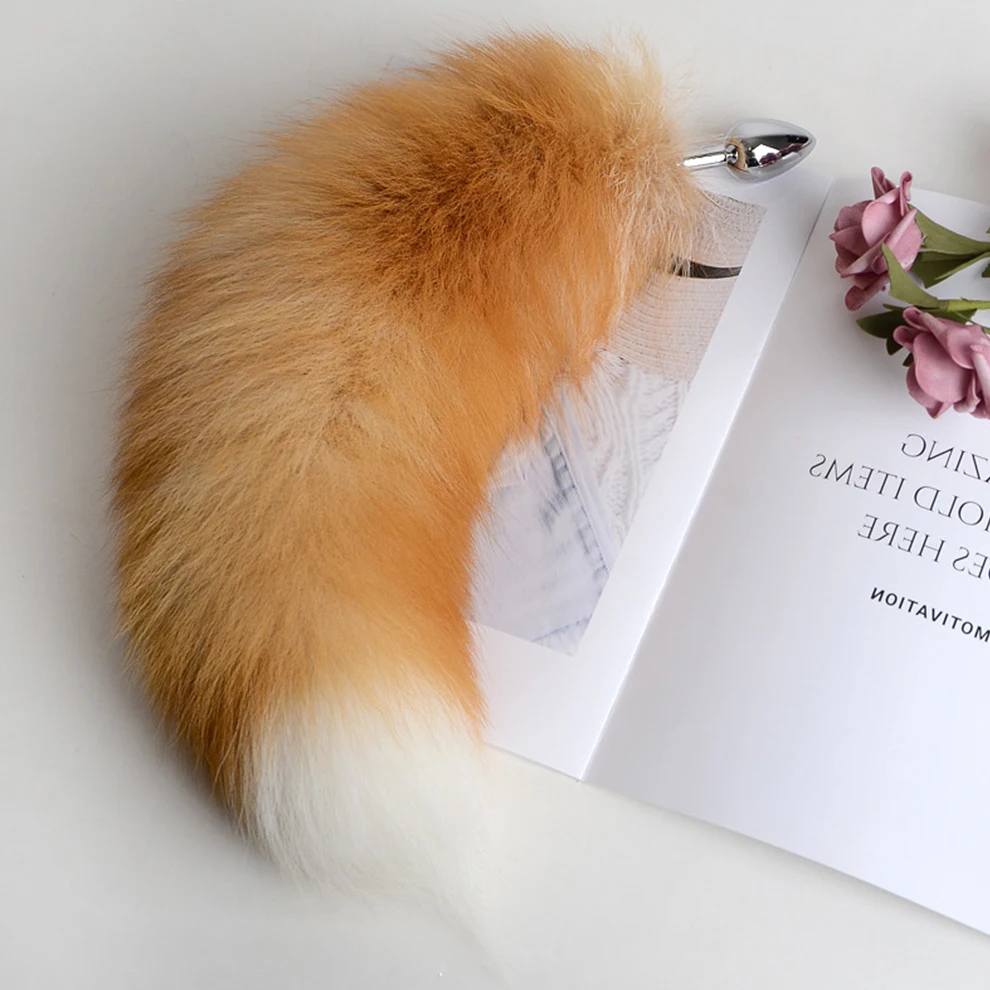 Anal Plug with Real Fox Tail for Woman Separable Cosplay Butt Plug Anal Adult Products Masturbator Man Female Couples Sex Toys