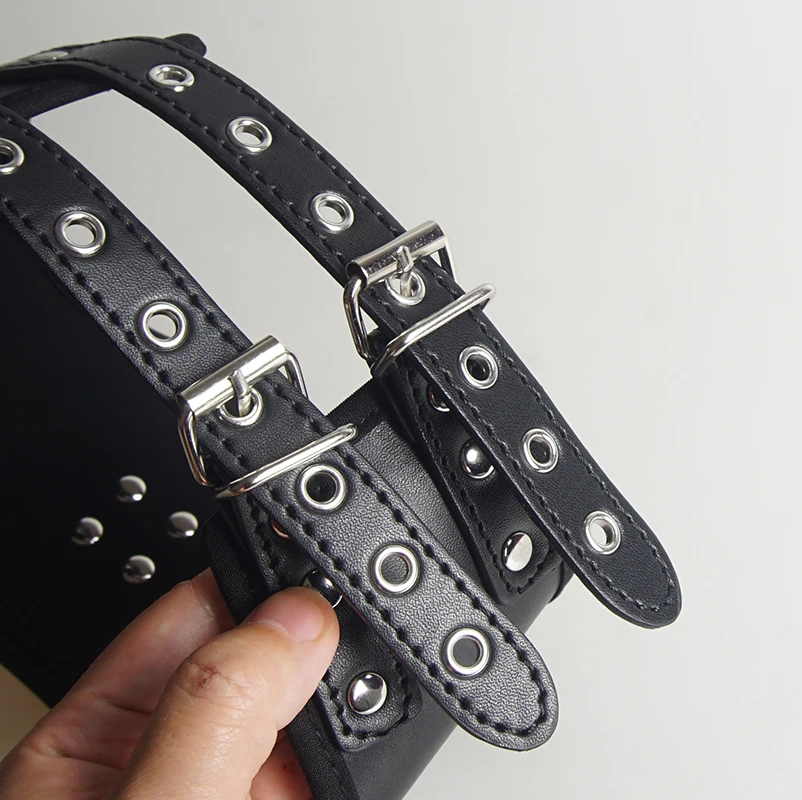 BDSM Slave Posture Collar,Leather Tall Choker Submissive,Leather Neck Harness Bondage Restraints,Restriction,Sex Toys for Couple BDSM Slave Posture Collar,Leather Tall Choker Submissive,Leather Neck Harness Bondage Restraints,Restriction,Sex Toys for Couple