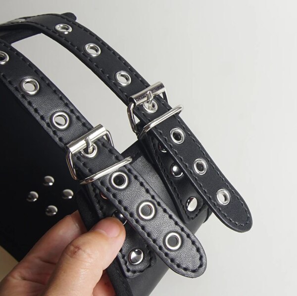 BDSM Slave Posture Collar,Leather Tall Choker Submissive,Leather Neck Harness Bondage Restraints,Restriction,Sex Toys for Couple - Image 5