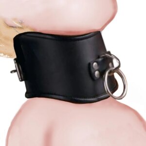 BDSM Slave Posture Collar,Leather Tall Choker Submissive,Leather Neck Harness Bondage Restraints,Restriction,Sex Toys for Couple