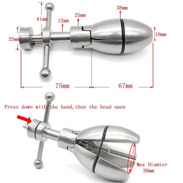 Stainless Steel Anal Dilator Ass Expanding Chastity Device Butt Plug Lock Anus Anal Sex Toys For Women Men Couples Adult Supply - Image 2