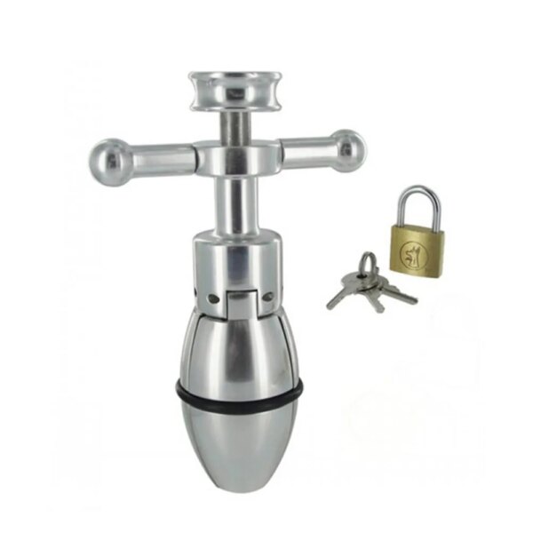 Stainless Steel Anal Dilator Ass Expanding Chastity Device Butt Plug Lock Anus Anal Sex Toys For Women Men Couples Adult Supply - Image 3