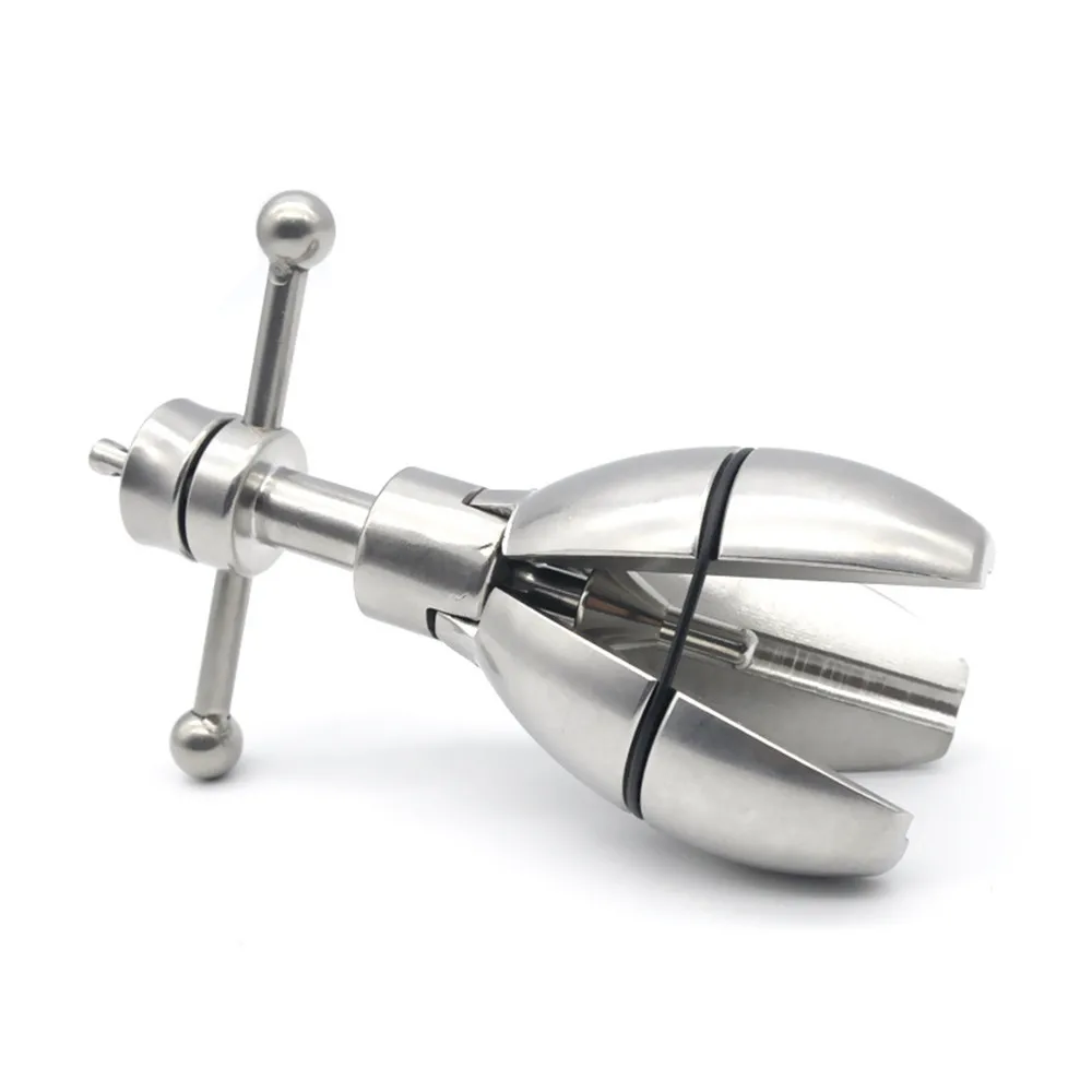 Stainless Steel Anal Dilator Ass Expanding Chastity Device Butt Plug Lock Anus Anal Sex Toys For Women Men Couples Adult Supply
