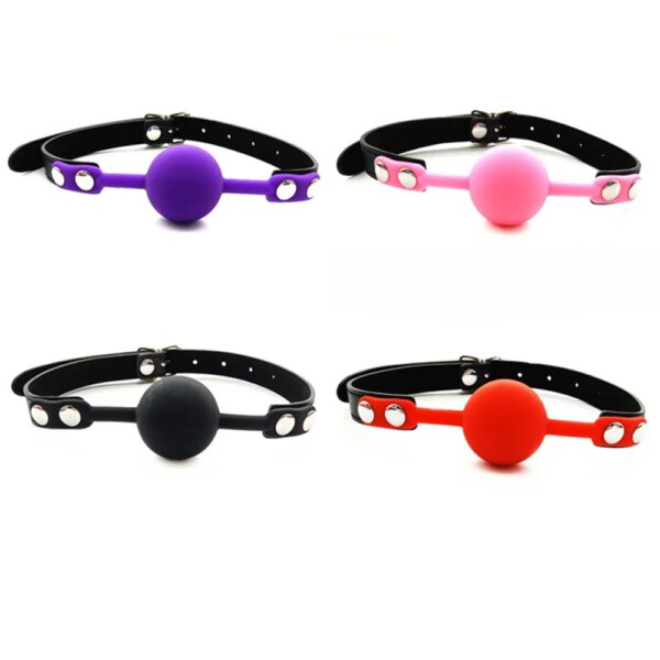 Soft Silicone Gag Ball Sex Toys Open Mouth Gag BDSM Bondage Mouth Ball Woman Couples Adult Games Erotic Accessories Harness - Image 6