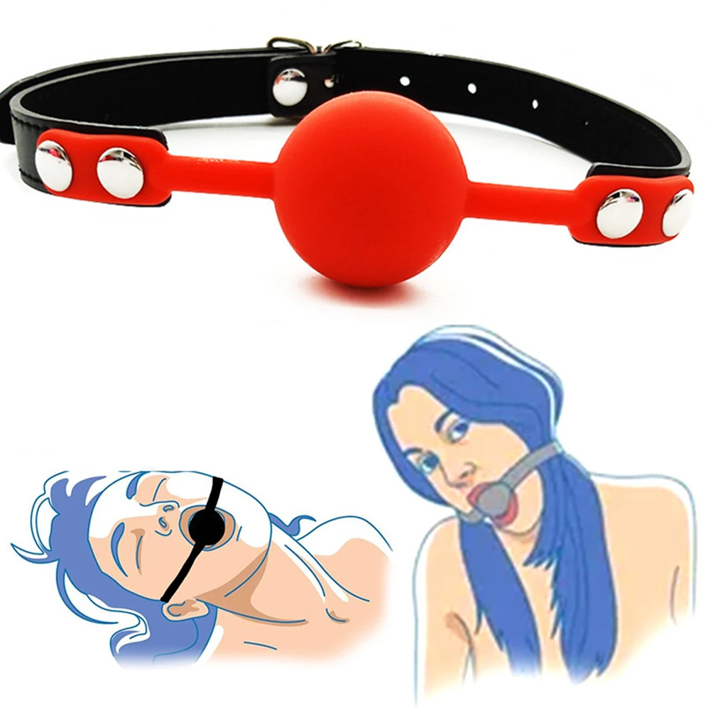 Soft Silicone Gag Ball Sex Toys Open Mouth Gag BDSM Bondage Mouth Ball Woman Couples Adult Games Erotic Accessories Harness
