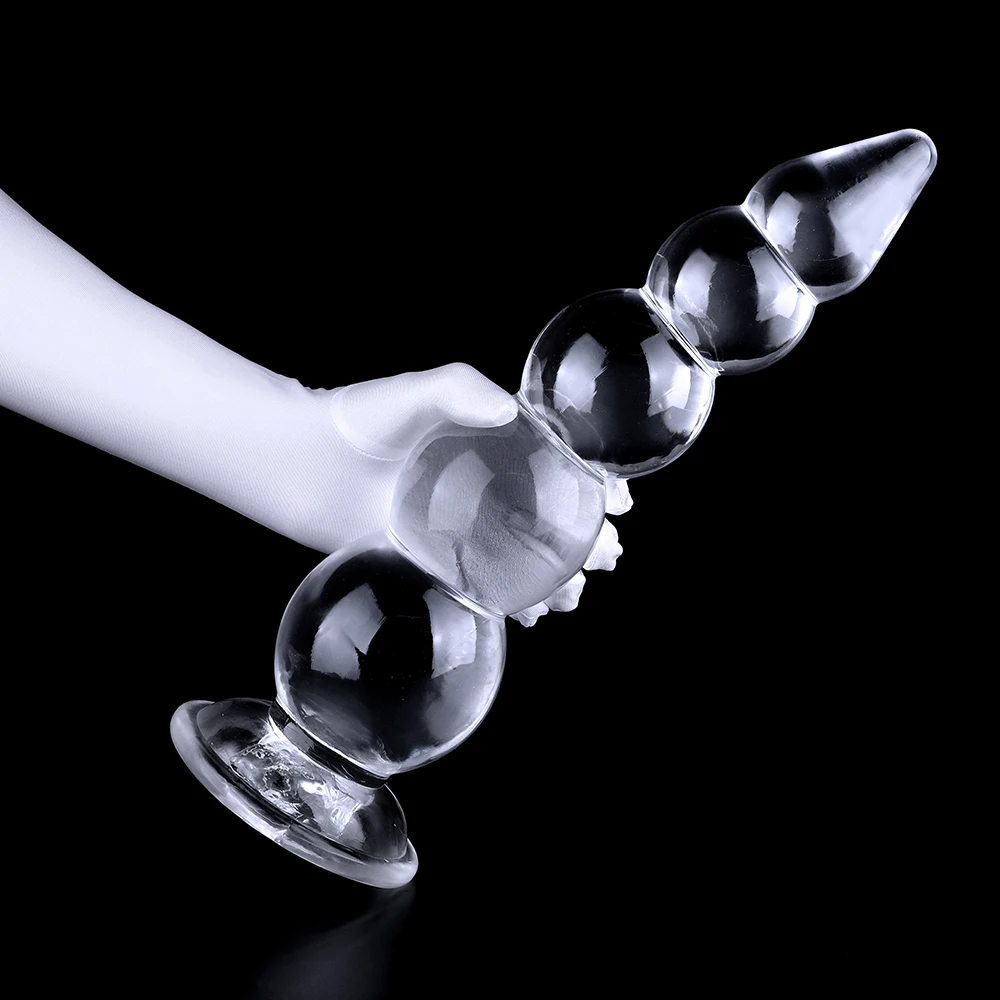 4 Sizes Large Pull Beads Clear Anal Plug Huge ButtPlug Anus Dilator Expansion Vaginal Masturbator Aldult Sex Toys For Women Men