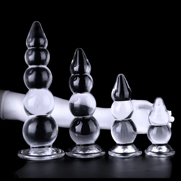 4 Sizes Large Pull Beads Clear Anal Plug Huge ButtPlug Anus Dilator Expansion Vaginal Masturbator Aldult Sex Toys For Women Men - Image 5