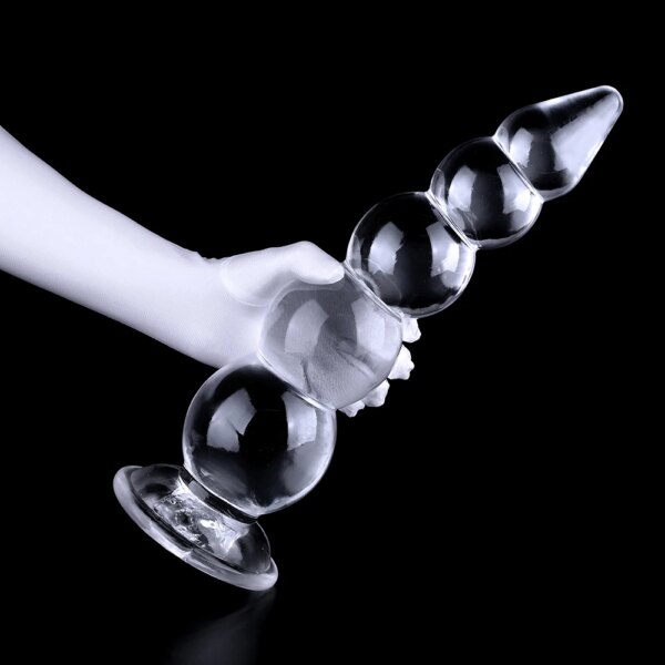 4 Sizes Large Pull Beads Clear Anal Plug Huge ButtPlug Anus Dilator Expansion Vaginal Masturbator Aldult Sex Toys For Women Men