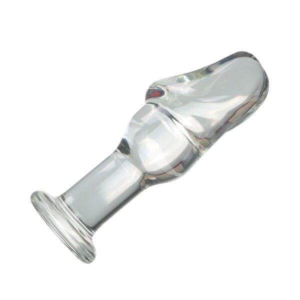 VaHppy Glass Dildo Anal Plugs Artificial Penis 4.8*13.5cm Gold/Transparent Female Masturbators Adult Sex Toys - Image 5